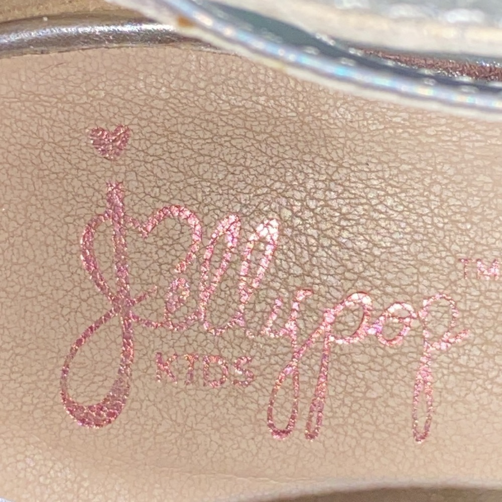 JELLYPOP FOR KIDS FIRLS SIZE 4M Silver Strappy Sandals BACK‎ ANKLE ZIPPER CLEAN - Picture 2 of 9